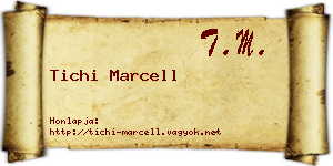 Tichi Marcell névjegykártya